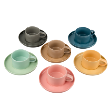 Filiżanka Makaronik miętowozielona 200ml z nadrukiem