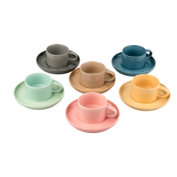 Filiżanka Makaronik miętowozielona 200ml z nadrukiem