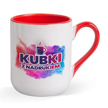 Kubek Czerwony Coffee 330 ml z własnym dowolnym nadrukiem