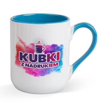 Kubek Niebieski Coffee 330 ml z własnym dowolnym nadrukiem