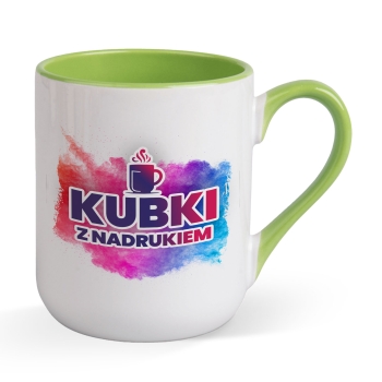 Kubek Zielony Coffee 330 ml z własnym dowolnym nadrukiem