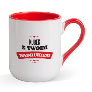 Kubek Czerwony Coffee 330 ml z własnym dowolnym nadrukiem