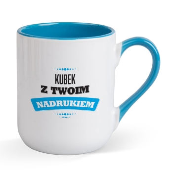 Kubek Niebieski Coffee 330 ml z własnym dowolnym nadrukiem