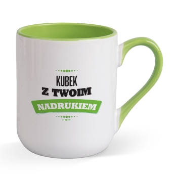 Kubek Zielony Coffee 330 ml z własnym dowolnym nadrukiem