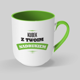 Kubek Zielony Coffee z własnym dowolnym nadrukiem